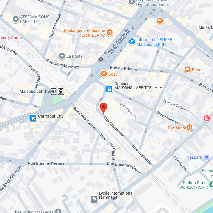 Plan autour du 26 rue Guynemer à Maisons-Laffitte